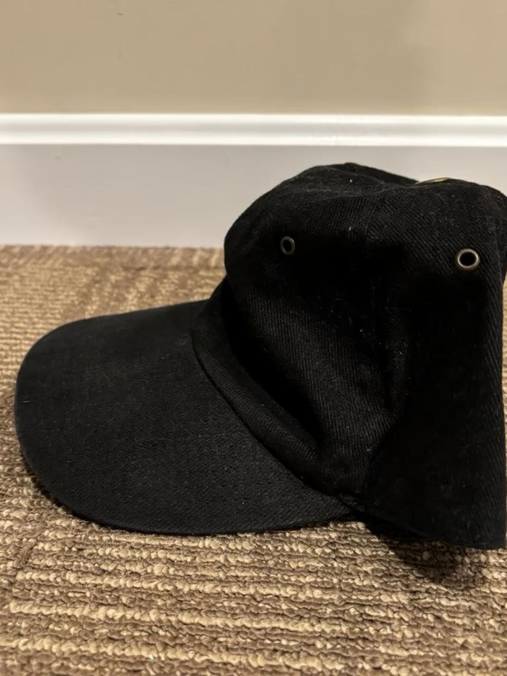 Faded Glory Black Corduroy Baseball Cap